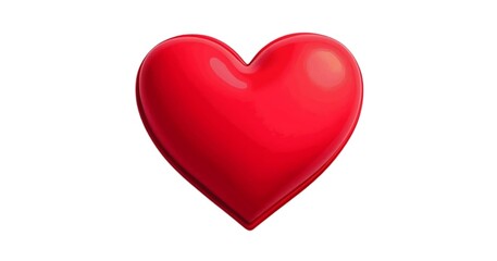 Obraz premium red heart isolated on white