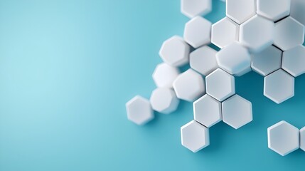 Monochrome Geometric Abstract Background with Layered 3D Hexagon Shapes  Minimalist Modern Digital Art Composition with Clean Architectural Design Elements