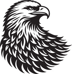 eagle head isolated on white