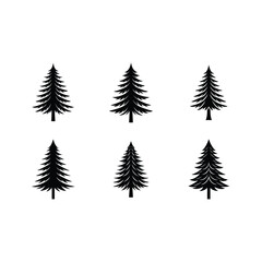 Fototapeta premium Pine Tree Generative AI Vector and Line Art Design Illustration