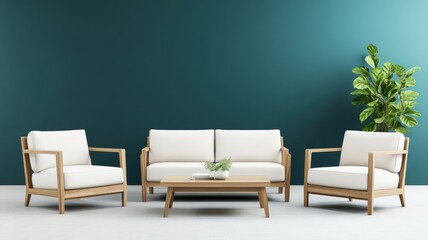 Modern living room with stylish furniture.