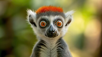 Obraz premium Crowned lemur Eulemur Coronatus