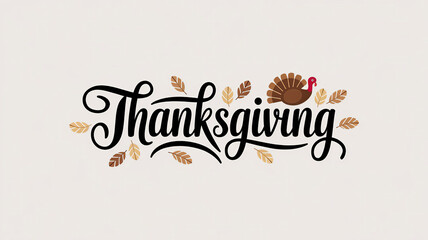 Thanksgiving lettering, party greeting card, calligraphy poster, generative AI