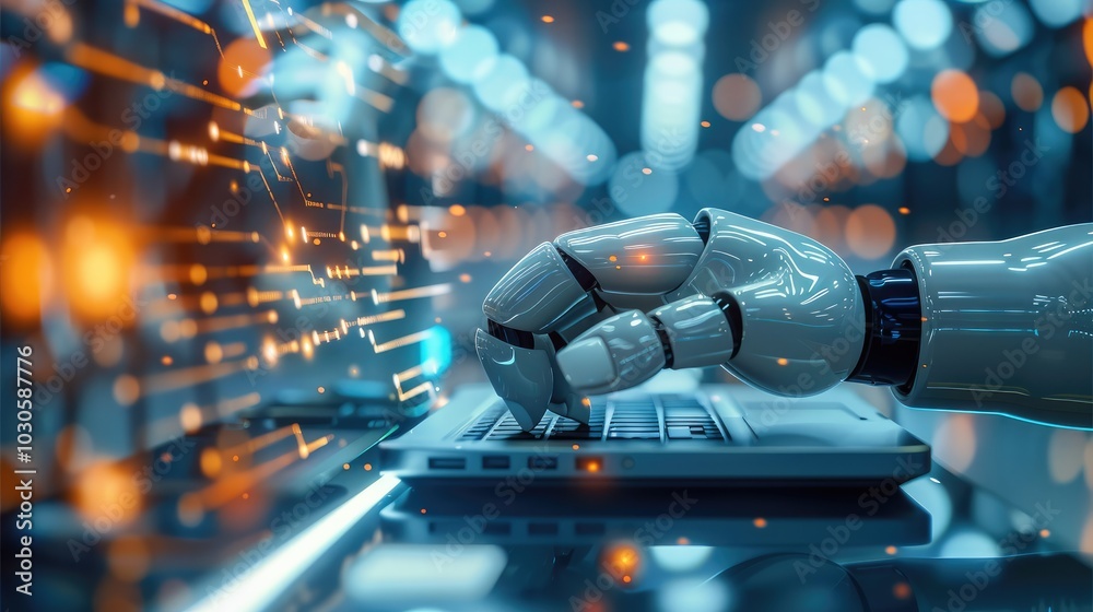 Aufkleber Technology in shaping modern work environments, such as AI-powered tools, smart devices, and automation. technology influence.