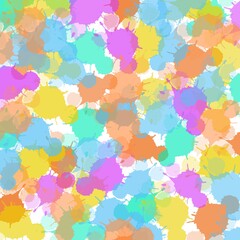 Colorful paint drops Kids drawing storybook background 