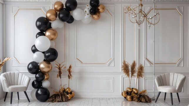 Elegant Party Decoration with Balloons