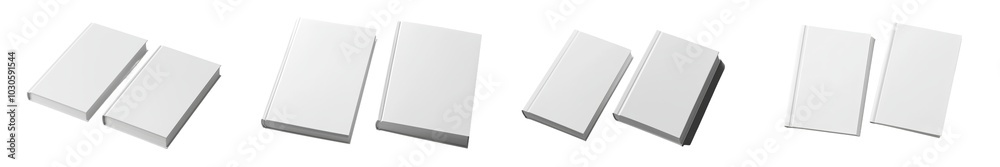 Aufkleber Mockup template for a5 book with a blank softcover and paperback lid and 3D rendering