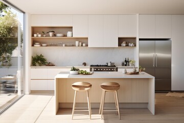 Kitchen furniture table plant.