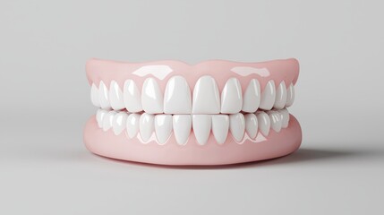 A white smile is depicted in 3D for an orthodontic clinic, and a white jaw is shown in a dentistry concept.