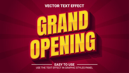 3d grand opening text effect