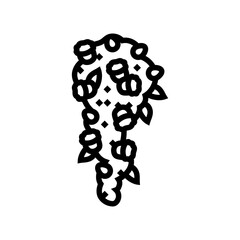 cascade waterfall bouquet flower line icon vector. cascade waterfall bouquet flower sign. isolated contour symbol black illustration