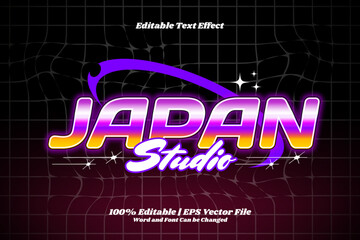 Japan Studio Editable text Effect y2k style