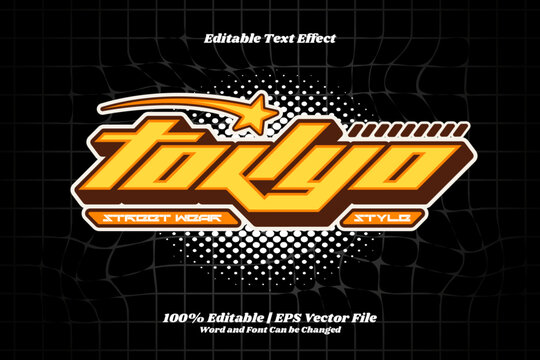 Tokyo street wear text Effect Editable