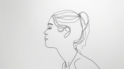 Simple Portrait of a Woman, Perfect for Femininity and Elegance Concepts Generative AI