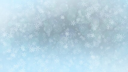Abstract background White snowflake with bokeh backgrounds on blue backgrounds in Christmas Holiday  , illustration 