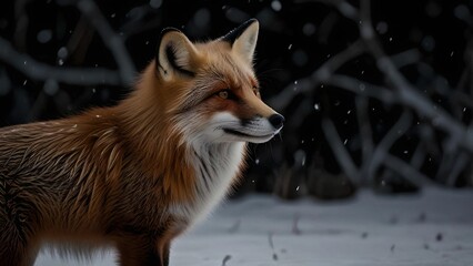 Red Fox in Winter Wonderland