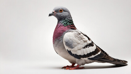 Fototapeta premium Pigeon on White Background