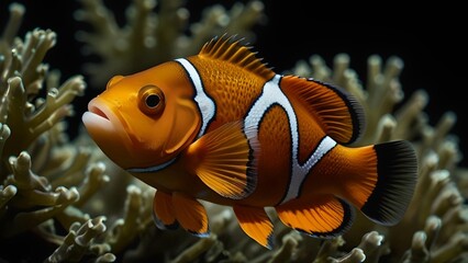Vibrant Clownfish in Coral Reef