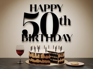 Elegant Black and Gold 50th Birthday Celebration