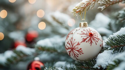 Christmas Eve decorations with abstract defocused bokeh background. banner, ai generated