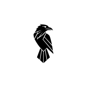 Vector graphic of a crow logo in a modern style. This vector is perfect for company logos, t-shirt designs, templates, decorations, wallpapers, name identities and branding etc.
