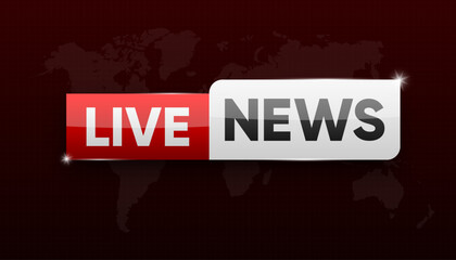 Obraz premium Breaking Live News poster. Bars for news and sport channels, streaming and broadcasting. TV background and internet video stream concept. Vector illustration.