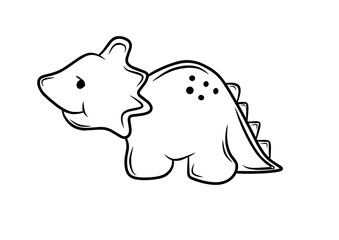 triceratops vector simple