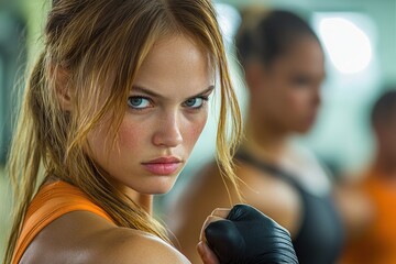 Empowering Women Learn Powerful Self-Defense Techniques in the Gym, Boost Confidence Strength Fitness, Self-Defense Training for Women