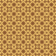 Mediterranean brown pattern, Azul tile elements. Influenced by traditional Talavera, Portugal and Spanish decor patterns