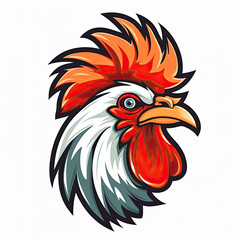 Beautiful Rooster Logo, Farm Animal Design for Your Corporate and Business Graphic Resource or Creative Project, Ai Generative