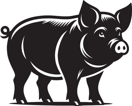 Pig Silhouette isolated on white background Minimalist pig vector shape icon

pig silhouette, silhouette, pig, pig illustrator, pig head, wildlife, animal, front facing, african, walking, wild, wild a