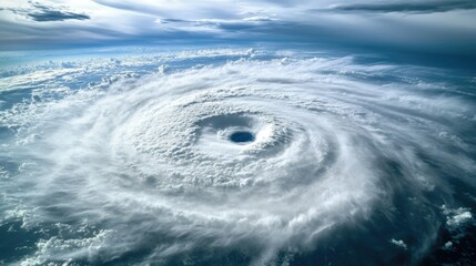 Super Typhoon  tropical storm  cyclone  hurricane  tornado  over ocean.