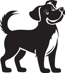 Bulldog silhouette illustration vector .