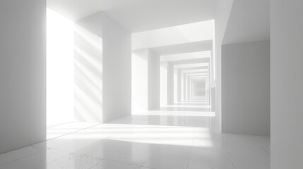Creative Space Concept with Cube Architecture and Light and Shadow Effects for Modern Interior Design Generative AI
