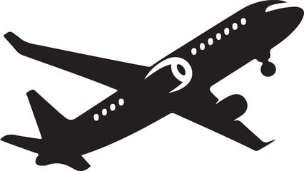 Black Airplane silhouette vector collection. airplane icon bundle
