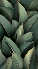 Obraz premium Lush green leaves with golden veins create a beautiful, organic pattern.