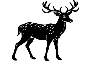 deer silhouette vector illustration