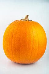 round pumpkin isolated on a white background.Halloween Pumpkin