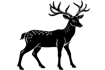 deer silhouette vector illustration