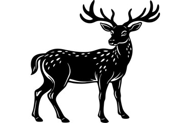 deer silhouette vector illustration
