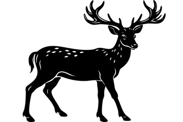 deer silhouette vector illustration