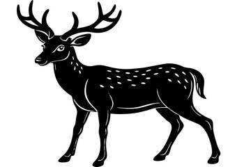 deer silhouette vector illustration