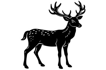 deer silhouette vector illustration