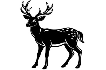 deer silhouette vector illustration