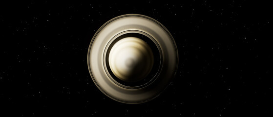 A close up of a planet saturn in space