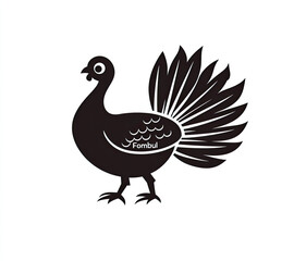 Obraz premium Beautiful Turkey Logo, Thanksgiving Design for Your Corporate and Business Graphic Resource or Creative Project, Ai Generative