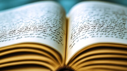 Fototapeta premium Open Book with Handwritten Text