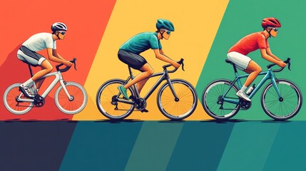 Obraz premium Cyclists in Action