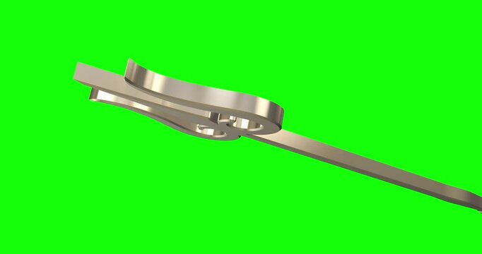 Trident Trishul 3D Animation Golden Side View