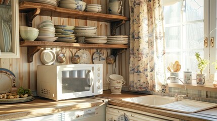 Rustic Kitchen with a Sunlit Window